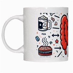 Health Gut Health Intestines Colon Body Liver Human Lung Junk Food Pizza White Mug