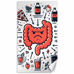 Health Gut Health Intestines Colon Body Liver Human Lung Junk Food Pizza Canvas 40  x 72 