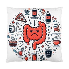 Health Gut Health Intestines Colon Body Liver Human Lung Junk Food Pizza Standard Cushion Case (one Side)