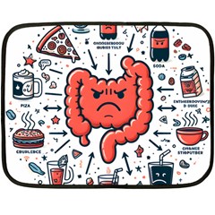 Health Gut Health Intestines Colon Body Liver Human Lung Junk Food Pizza Two Sides Fleece Blanket (mini)