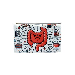 Health Gut Health Intestines Colon Body Liver Human Lung Junk Food Pizza Cosmetic Bag (small) by Maspions