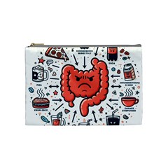 Health Gut Health Intestines Colon Body Liver Human Lung Junk Food Pizza Cosmetic Bag (medium)