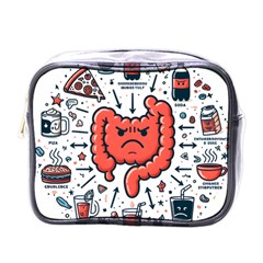 Health Gut Health Intestines Colon Body Liver Human Lung Junk Food Pizza Mini Toiletries Bag (one Side) by Maspions