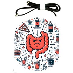 Health Gut Health Intestines Colon Body Liver Human Lung Junk Food Pizza Shoulder Sling Bag