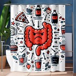 Health Gut Health Intestines Colon Body Liver Human Lung Junk Food Pizza Shower Curtain 60  x 72  (Medium)  60 x72  Curtain