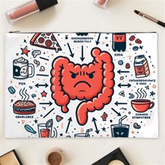 Health Gut Health Intestines Colon Body Liver Human Lung Junk Food Pizza Cosmetic Bag (xxl) by Maspions