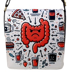 Health Gut Health Intestines Colon Body Liver Human Lung Junk Food Pizza Flap Closure Messenger Bag (s) by Maspions