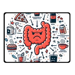 Health Gut Health Intestines Colon Body Liver Human Lung Junk Food Pizza Two Sides Fleece Blanket (small)