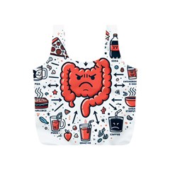 Health Gut Health Intestines Colon Body Liver Human Lung Junk Food Pizza Full Print Recycle Bag (s)