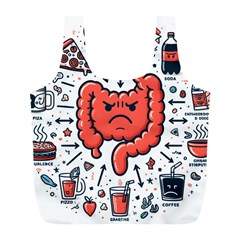 Health Gut Health Intestines Colon Body Liver Human Lung Junk Food Pizza Full Print Recycle Bag (l) by Maspions