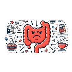 Health Gut Health Intestines Colon Body Liver Human Lung Junk Food Pizza Satin Wrap 35  X 70  by Maspions