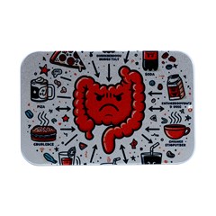 Health Gut Health Intestines Colon Body Liver Human Lung Junk Food Pizza Open Lid Metal Box (silver)   by Maspions