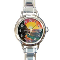 Pretty Art Nice Round Italian Charm Watch