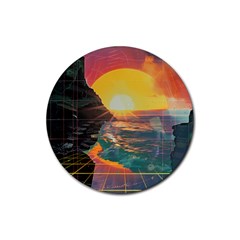 Pretty Art Nice Rubber Coaster (round)