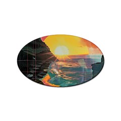 Pretty Art Nice Sticker Oval (10 Pack) by Maspions