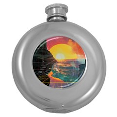 Pretty Art Nice Round Hip Flask (5 Oz)