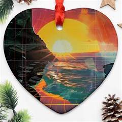 Pretty Art Nice Heart Ornament (two Sides)