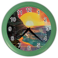 Pretty Art Nice Color Wall Clock by Maspions