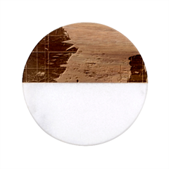 Pretty Art Nice Classic Marble Wood Coaster (round) 