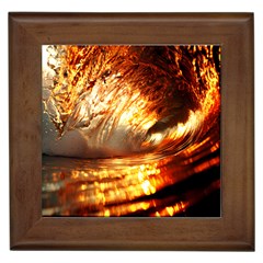 Wave Art Mood Water Sea Beach Framed Tile by Maspions