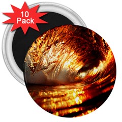 Wave Art Mood Water Sea Beach 3  Magnets (10 Pack) 