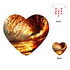 Wave Art Mood Water Sea Beach Playing Cards Single Design (heart)