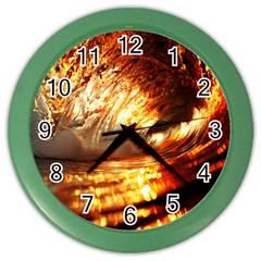 Wave Art Mood Water Sea Beach Color Wall Clock