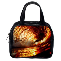 Wave Art Mood Water Sea Beach Classic Handbag (one Side)