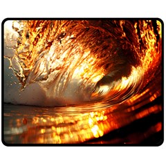 Wave Art Mood Water Sea Beach Fleece Blanket (medium)