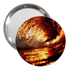 Wave Art Mood Water Sea Beach 3  Handbag Mirrors