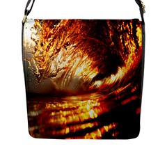 Wave Art Mood Water Sea Beach Flap Closure Messenger Bag (l)