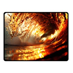 Wave Art Mood Water Sea Beach Two Sides Fleece Blanket (small)