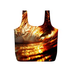 Wave Art Mood Water Sea Beach Full Print Recycle Bag (s)