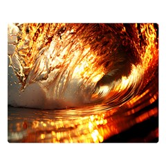 Wave Art Mood Water Sea Beach Two Sides Premium Plush Fleece Blanket (large)