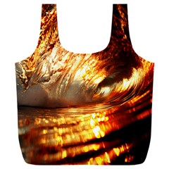 Wave Art Mood Water Sea Beach Full Print Recycle Bag (xxl)