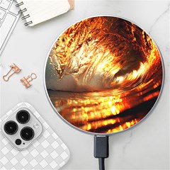 Wave Art Mood Water Sea Beach Wireless Fast Charger(white)