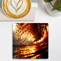 Wave Art Mood Water Sea Beach Uv Print Square Tile Coaster  by Maspions