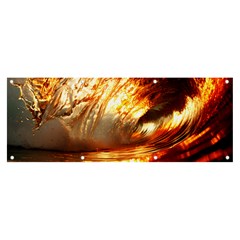 Wave Art Mood Water Sea Beach Banner And Sign 8  X 3 