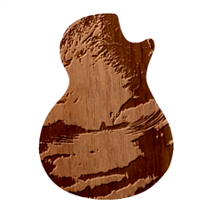 Wave Art Mood Water Sea Beach Guitar Shape Wood Guitar Pick Holder Case And Picks Set by Maspions