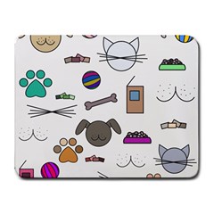 Cat Dog Pet Doodle Cartoon Sketch Cute Kitten Kitty Animal Drawing Pattern Small Mousepad