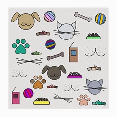 Cat Dog Pet Doodle Cartoon Sketch Cute Kitten Kitty Animal Drawing Pattern Medium Glasses Cloth by Bedest