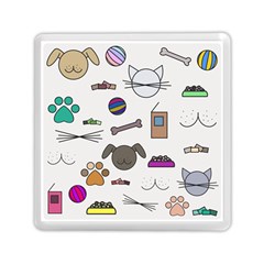 Cat Dog Pet Doodle Cartoon Sketch Cute Kitten Kitty Animal Drawing Pattern Memory Card Reader (square) by Bedest