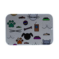 Cat Dog Pet Doodle Cartoon Sketch Cute Kitten Kitty Animal Drawing Pattern Open Lid Metal Box (silver)   by Bedest