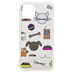 Cat Dog Pet Doodle Cartoon Sketch Cute Kitten Kitty Animal Drawing Pattern Iphone 12 Mini Tpu Uv Print Case	