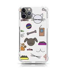 Cat Dog Pet Doodle Cartoon Sketch Cute Kitten Kitty Animal Drawing Pattern Iphone 11 Pro 5 8 Inch Tpu Uv Print Case by Bedest