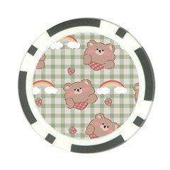 Bear Cartoon Pattern Strawberry Rainbow Nature Animal Cute Design Poker Chip Card Guard (10 Pack) by Bedest