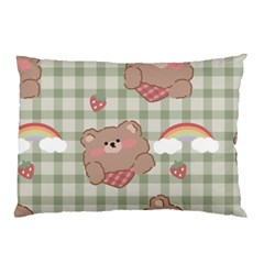 Bear Cartoon Pattern Strawberry Rainbow Nature Animal Cute Design Pillow Case (two Sides) by Bedest