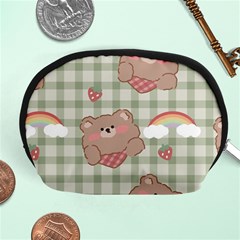 Bear Cartoon Pattern Strawberry Rainbow Nature Animal Cute Design Accessory Pouch (medium) by Bedest