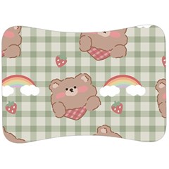 Bear Cartoon Pattern Strawberry Rainbow Nature Animal Cute Design Velour Seat Head Rest Cushion by Bedest