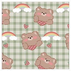 Bear Cartoon Pattern Strawberry Rainbow Nature Animal Cute Design Lightweight Scarf  by Bedest